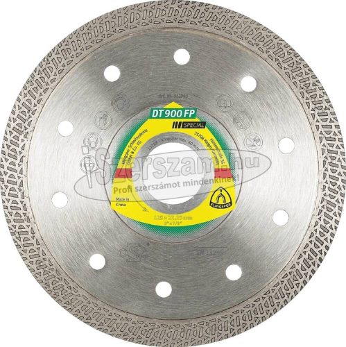 KLINGSPOR Gyémánt vágókorong DT 900 FP SPECIAL 115x1,4x22,23 mm 1,4x10 mm profilírozott vágószél 331039