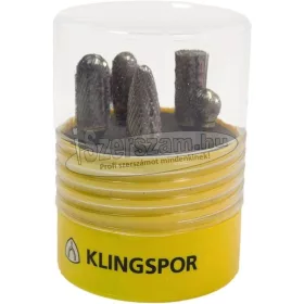   KLINGSPOR Keményfém turbomaró készlet HF 100 Keresztfogazás marócsap 5 részes 6 mm 336927
