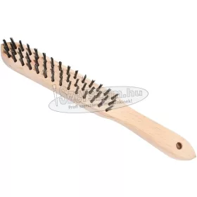 ABRABORO Fa nyelű kézi kefe 0.30 ACÉLDRÓT egyenes 3-soros