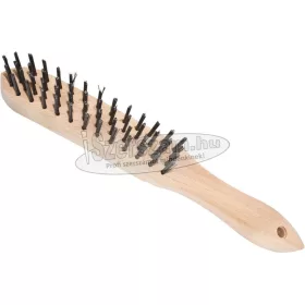 ABRABORO Fa nyelű kézi kefe 0.30 ACÉLDRÓT egyenes 4-soros