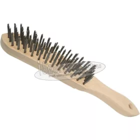 ABRABORO Fa nyelű kézi kefe 0.30 ACÉLDRÓT egyenes 5-soros