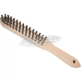 ABRABORO Fa nyelű kézi kefe 0.30 INOX egyenes 3-soros