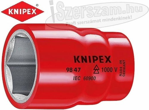 Knipex Szigetelt crova dugókulcs 10mm 1/2 984710 VDE 1000V"
