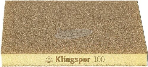 KLINGSPOR Csiszolószivacs SW 501 TR Alumínium-oxid 123x96x12,5 mm k100 lágy (rugalmas, 2 oldalon szemcsés) 351573