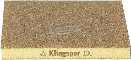 KLINGSPOR Csiszolószivacs SW 501 TR Alumínium-oxid 123x96x12,5mm k100-k220 korund lágy (rugalmas, 2 oldalon szemcsés)