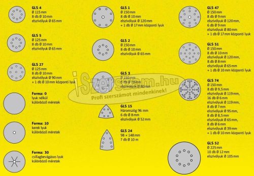 KLINGSPOR Csiszolótárcsa PS 22 K 96 mm k40-k240 korund delta (tépőzáras csiszolópapír)
