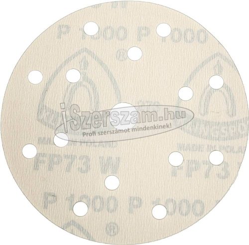 KLINGSPOR Csiszolótárcsa tépőzáras FP 73 WK hatóanyaggal bevont 150 mm k400 lyukasztási forma GLS47 korund (csiszolófilm) 320728