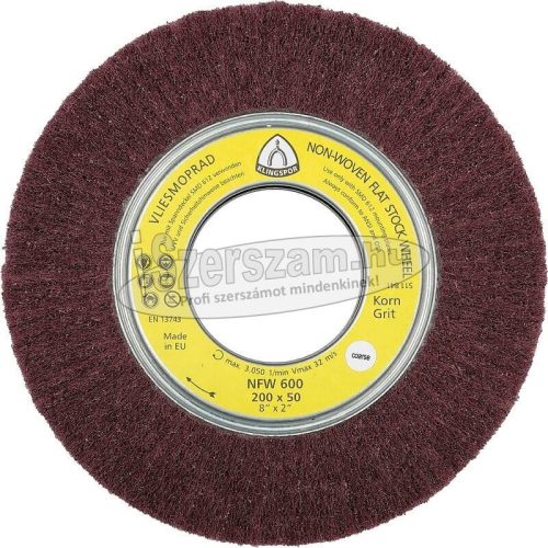 KLINGSPOR Flíz mop NFW 600 165x50x43,1 mm Coarse/durva korund (csiszolómop) 258898