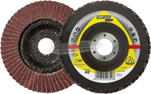 KLINGSPOR Lamellás csiszolótányér SMT 314 EXTRA 180x22,23 mm k40 kúpos korund 322821