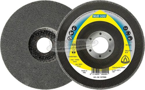 KLINGSPOR Flíz-korong NUD 500 125x13x22,23 mm Medium/közepes SiC (nagyteljesítményű flíz-tárcsa) 337862