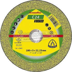   KLINGSPOR Vágókorong C 24 EXTRA 100-230x2,5-3x16-22,23 mm egyenes/domború kő/beton Kronenflex