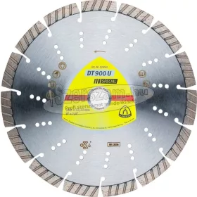   KLINGSPOR Gyémánt vágókorong DT 900 U SPECIAL 115-230x22,23 mm turbószegmens