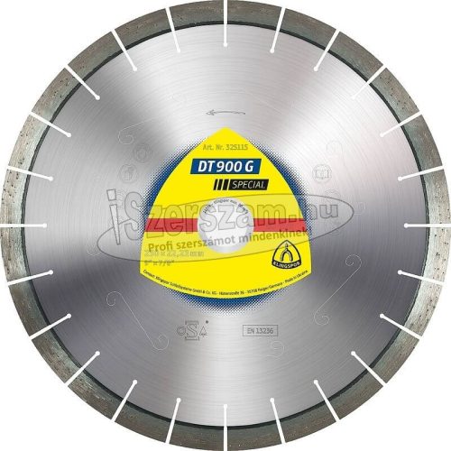 KLINGSPOR Gyémánt vágókorong DT 900 G SPECIAL 115-230x22,23 mm trapézformájú, szűk foghézagú