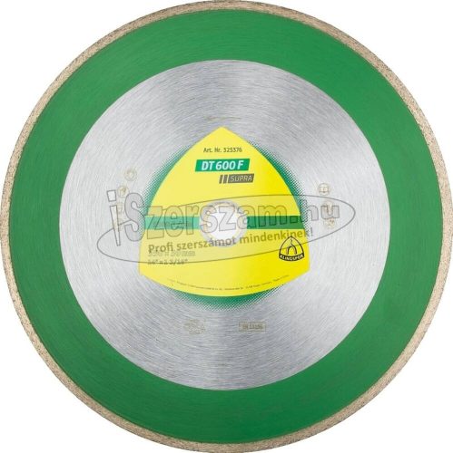 KLINGSPOR Gyémánt vágókorong DT 600 F SUPRA 180x1,6x30 mm 1,6x7 mm Folyamatos vágóél Szűkítő gyűrű 25,4 325455