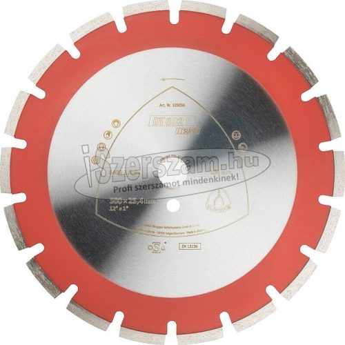 KLINGSPOR Gyémánt vágókorong DT 602 B SUPRA 300-500x25,4 mm széles foghézag