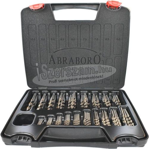 ABRABORO HSS-Co SPEED fémcsigafúró készlet 170 részes (1-8x0,5) x10+(8,5-10) x5mm DIN338