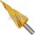 ABRABORO HSS-TiN lépcsős fúró 4,0-30,0x2x10x100mm
