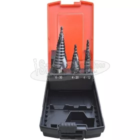   ABRABORO HSS-TiAlN lépcsős fúró készlet 4-12/4-20/4-30mm