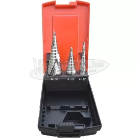 ABRABORO HSS-Co lépcsős fúró készlet 4-12/4-20/4-30mm