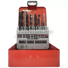   ABRABORO fém/fa/beton fúrókészlet 18 részes 6x3-4-5-6-8-10mm HSS-R