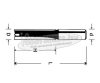 ABRABORO Horonymaró HM, kétélű homlokéllel 5x43/12mm