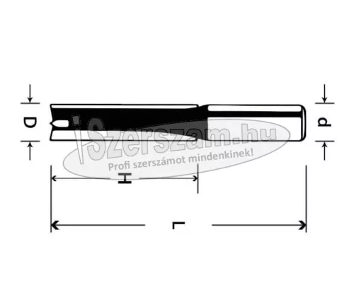 ABRABORO Horonymaró HM, kétélű homlokéllel 6x48/14mm