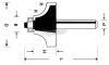 ABRABORO Pálcatag maró HM 25x55/13,5mm R6,3