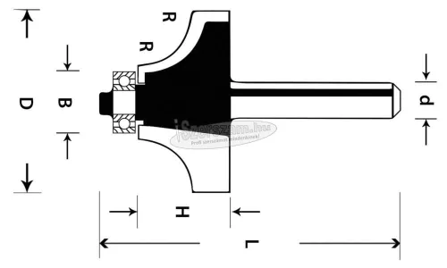 ABRABORO Pálcatag maró HM 31,8x58,7/16,7mm R9,5