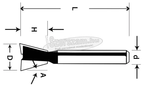 ABRABORO Fogazómaró HM 12,7x45/12mm R14°