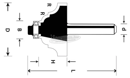 ABRABORO Profilmaró (B) HM 35x57/15,9mm R6,3