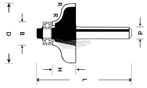ABRABORO Profilmaró (C) HM 38x57/15,9mm R6,3
