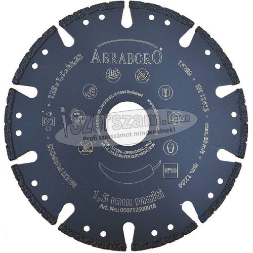 ABRABORO gyémánt vágótárcsa multi 230x1,9x22,23mm No18