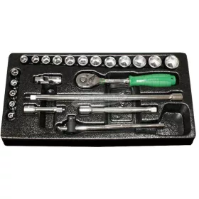   HANS 3/8" dugókulcs készlet 6-22mm 23 részes TT-15.1 fiókmodul Cr-V