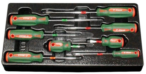 HANS csavarhúzó készlet SL/PH/PZ 8 részes TT-10 fiókmodul Cr-V