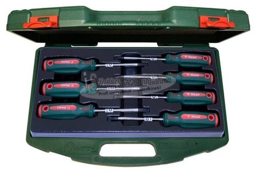 HANS furatos TORX csavarhúzó készlet TH10-TH40 7 részes TTK-18 kofferben Cr-V