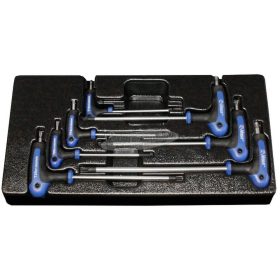   HANS T-nyelű TORX-TH kulcs készlet TH10-TH40 7 részes TT-19 fiókmodul Cr-V