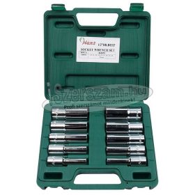   HANS 1/2" hosszú dugókulcsfej készlet 10-24x76mm 10 részes 4610MB Cr-V