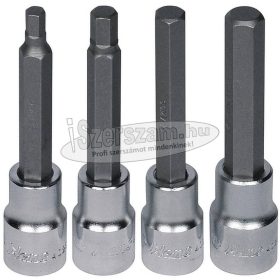   HANS 1/2" imbusz hosszú bit-dugókulcsfej készlet SW6-SW12 4 részes 46026-4 W/S2