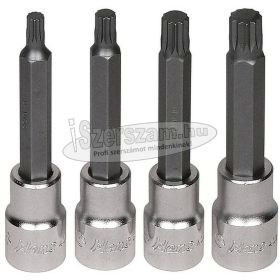   HANS 1/2" XZN-12Pt hosszú bit-dugókulcsfej készlet M6-M12 4 részes 46028-4 W/S2