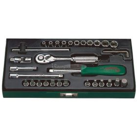   HANS 1/4" dugókulcs és bit készlet (PH/PZ/SL/SW) 33 részes 2633M Cr-V