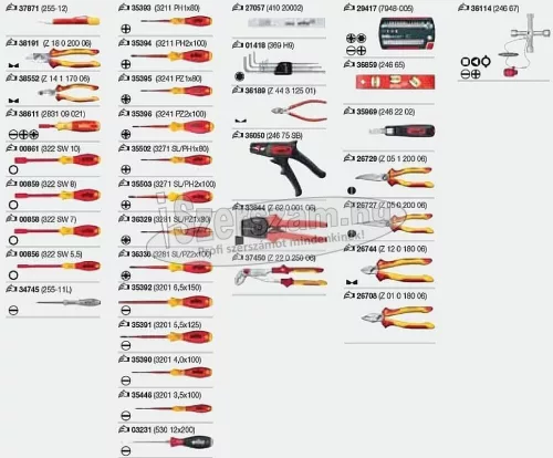 WIHA XL villanyszerelő szerszámkoffer 80 részes, 1000V VDE szigetelt 40523