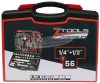 Z-TOOLS 1/4"+1/2" szerszám készlet 56 részes Cr-V hatszög