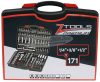 Z-TOOLS 1/4"+3/8"+1/2" szerszám készlet 172 részes Cr-V hatszög
