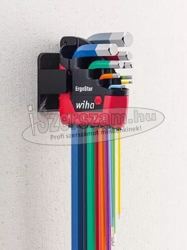 WIHA gömbvégű hosszú imbuszkulcs készlet SW1,5-10 9 részes ErgoStar színes 41483