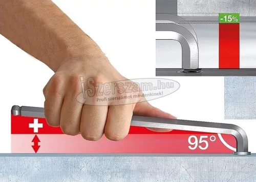 WIHA gömbvégű imbuszkulcs készlet hosszú-rövid szár SW1,5-10 9 részes, ProStar 35480