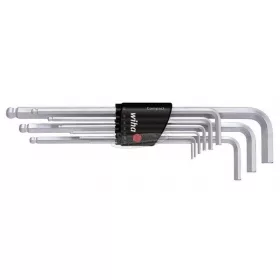   WIHA gömbvégű imbuszkulcs készlet hosszú SW1,5-10 9 részes, Compact 01418 Cr-V 01418