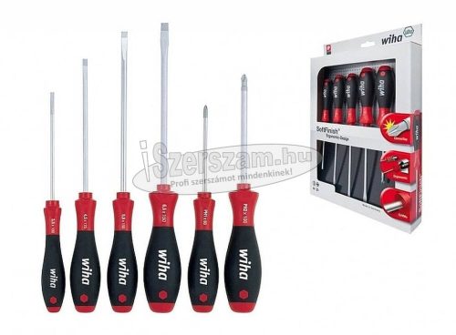WIHA SoftFinish lapos+Pozidriv csavarhúzó készlet SL+PZ 6 részes 07153 Cr-V-Mo 07153