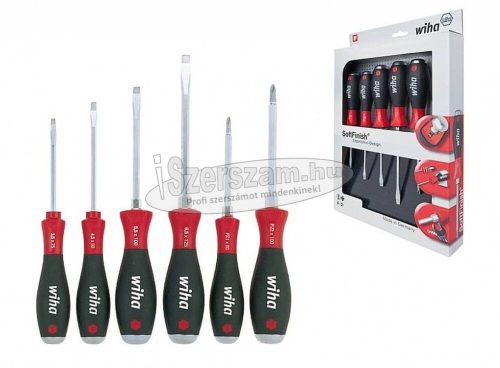 WIHA SoftFinish lapos+Pozidriv üthető csavarhúzó készlet SL+PZ 6 részes 21251 Cr-V-Mo 21251
