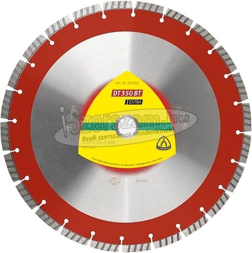 KLINGSPOR Gyémánt vágókorong DT 350 BT EXTRA 300x2,8x20 mm 21 szegmens 40x2,8x10 mm Szabványos turbó 354795