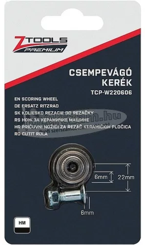 Z-TOOLS csempevágó kerék csapágyas HM d22x6x6mm TCP-W220606